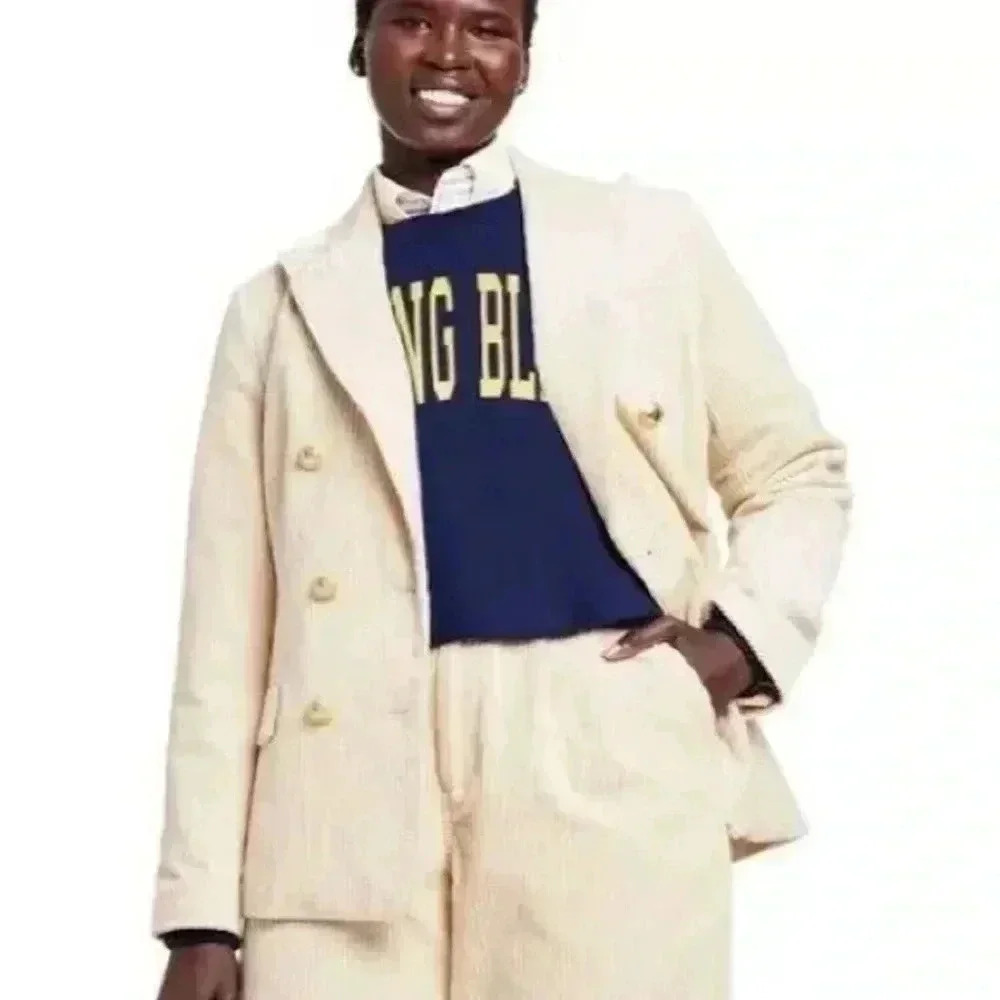 NWT Women's Cream Corduroy Double Breasted
Blazer Rowing Blazers - Targ…‎